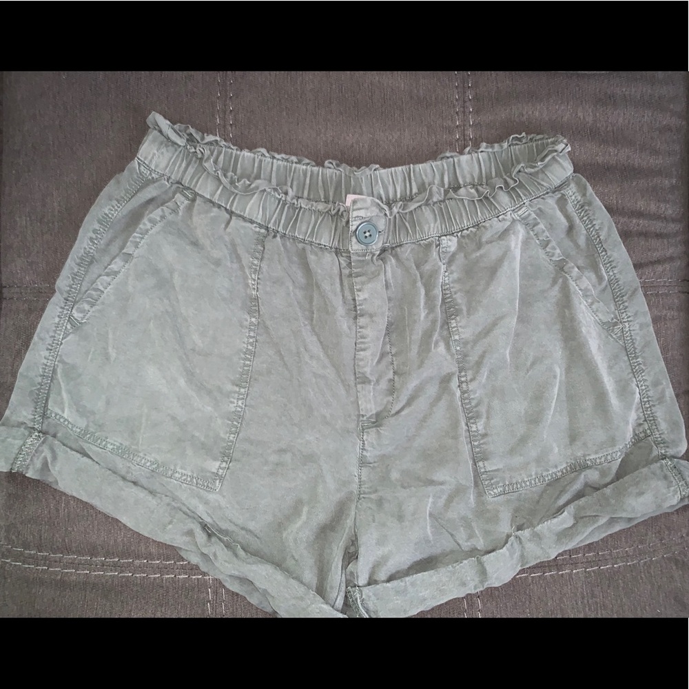 army green aerie shorts